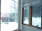 View outside from Sun Porch No Exit in Winter due to Avalanche Danger